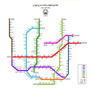 نقشه بی ار تی تهران